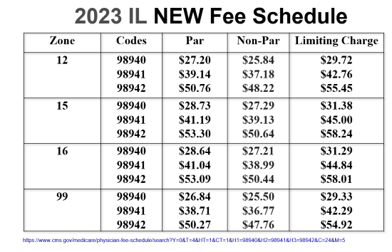 Medicare Releases New 2023 Fee Schedule Illinois Chiropractic Society   Illinois 