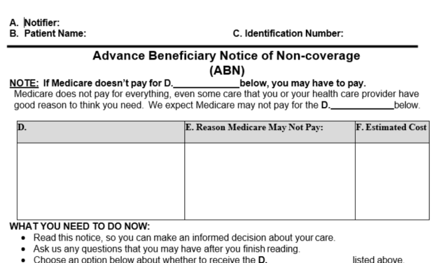 New Advanced Beneficiary Notice in Effect for Medicare on June 30, 2023
