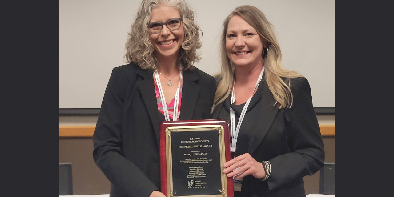 Dr. Mary Huffman Honored with Illinois Chiropractic Society 2023 President’s Award