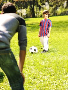 People playing soccer