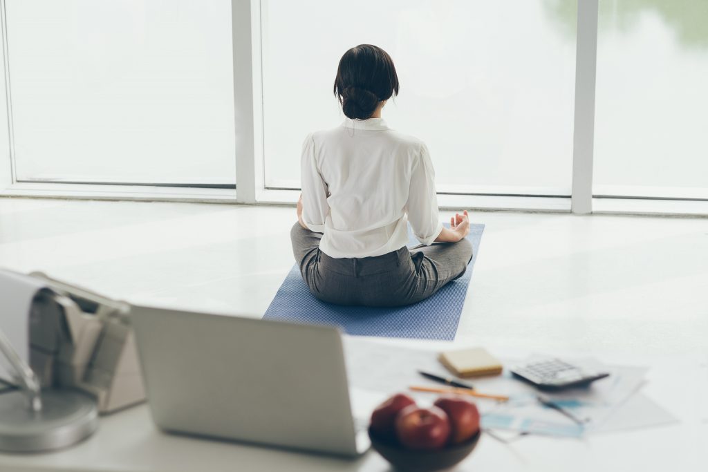 Person meditating