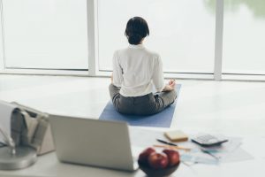 Person meditating