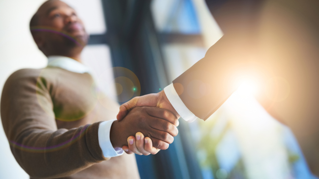 Business people shaking hands
