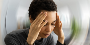 Person experiencing vertigo