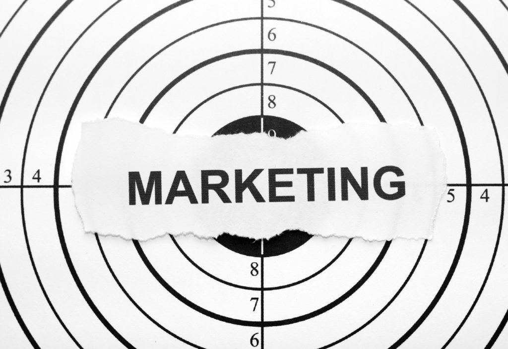 "Marketing" in the middle of a target