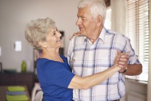 Older couple dancing