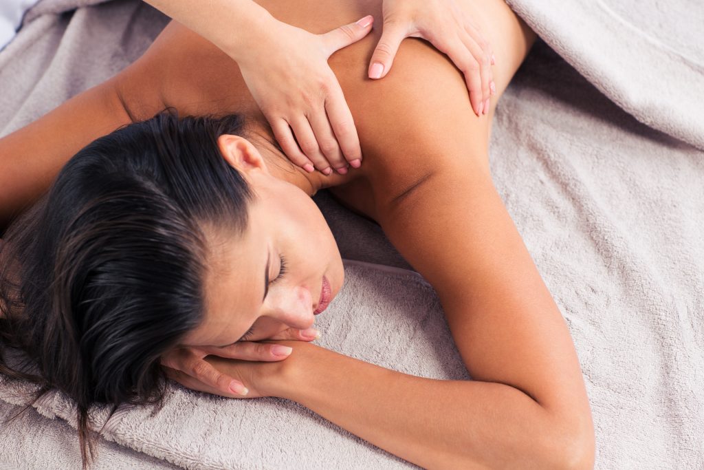 Person receiving a massage