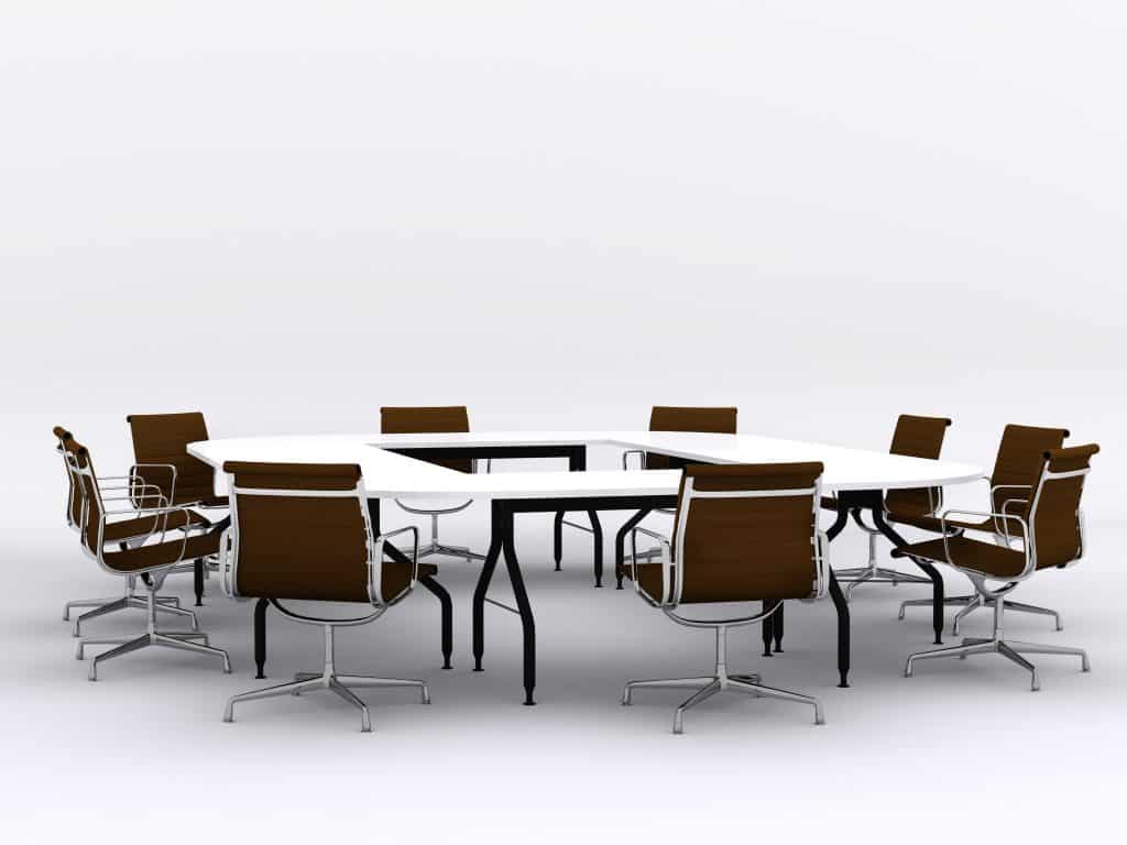 Conference table and chairs in meeting room