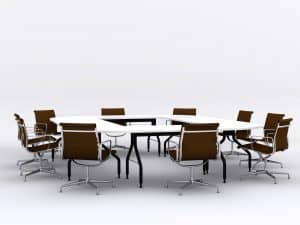 Conference table and chairs in meeting room