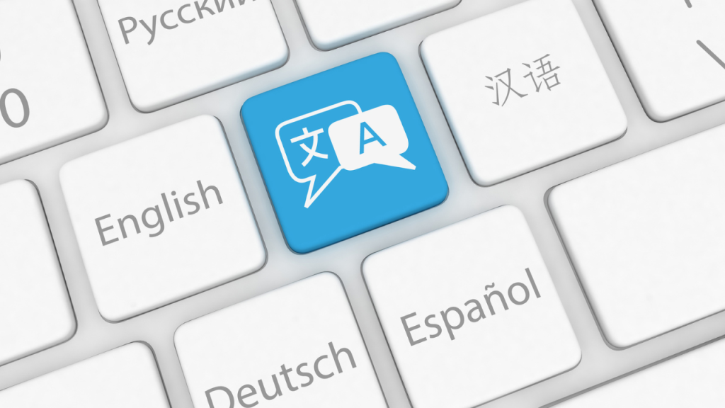 Keyboard with language keys