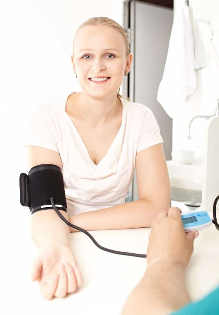 Person having bloodpressure taken