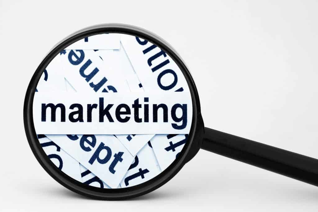 "Marketing" under a magnifying glass