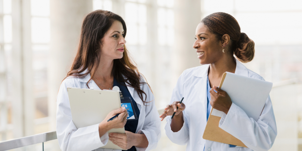 Two doctors talking