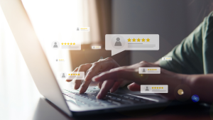 Person typing on a computer