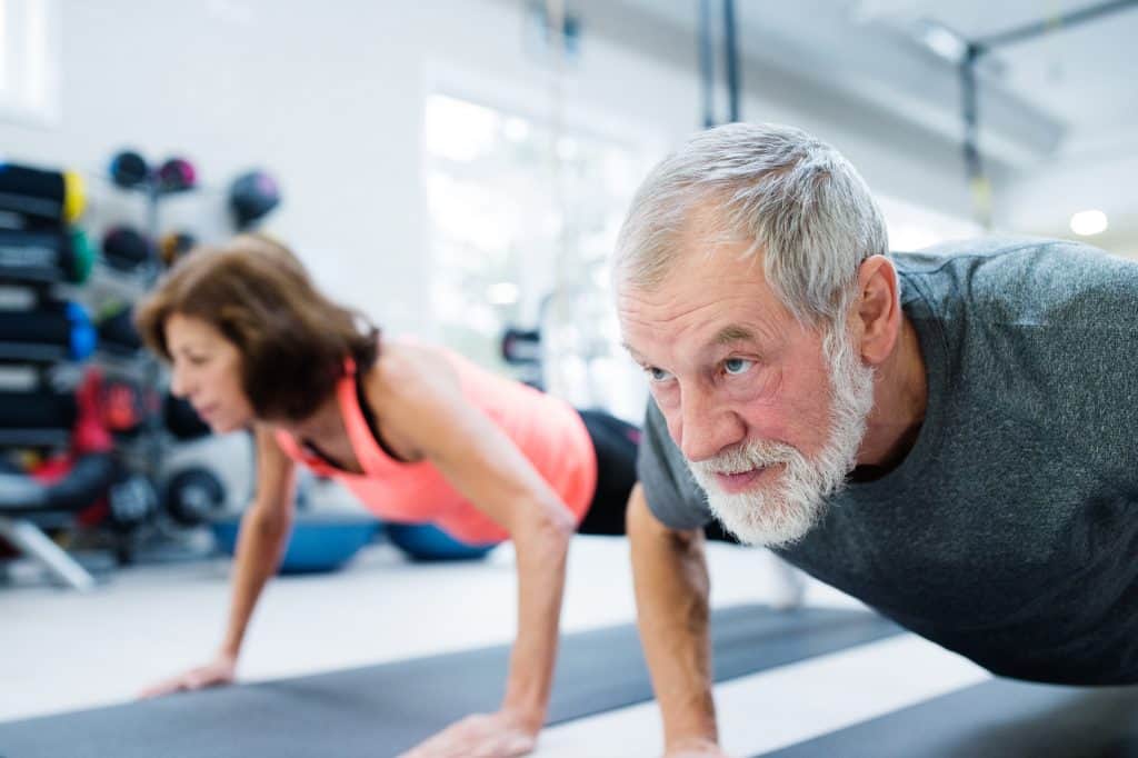 People doing push-ups