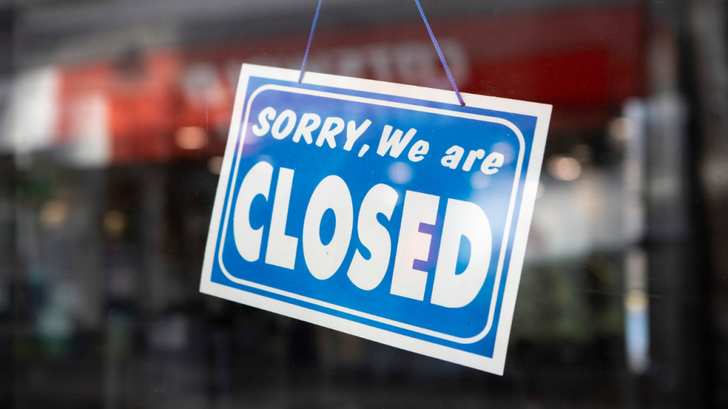"Closed" sign