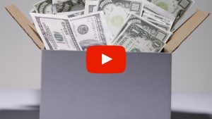 Money in a cardboard box