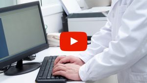 Doctor using a computer