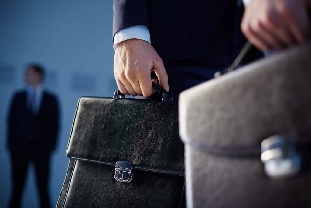 Person holding a briefcase