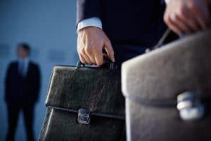 Person holding a briefcase