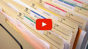 Files in a file cabinet