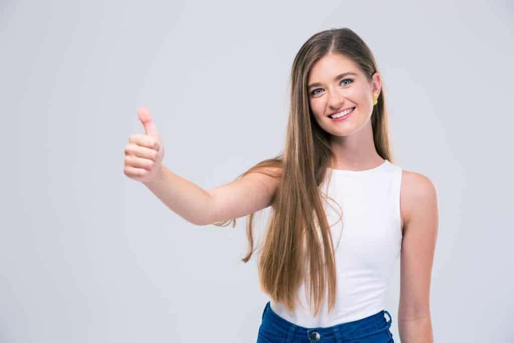 Person giving a "thumbs up"
