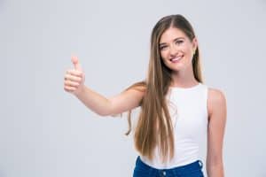 Person giving a "thumbs up"