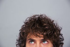 Person looking up