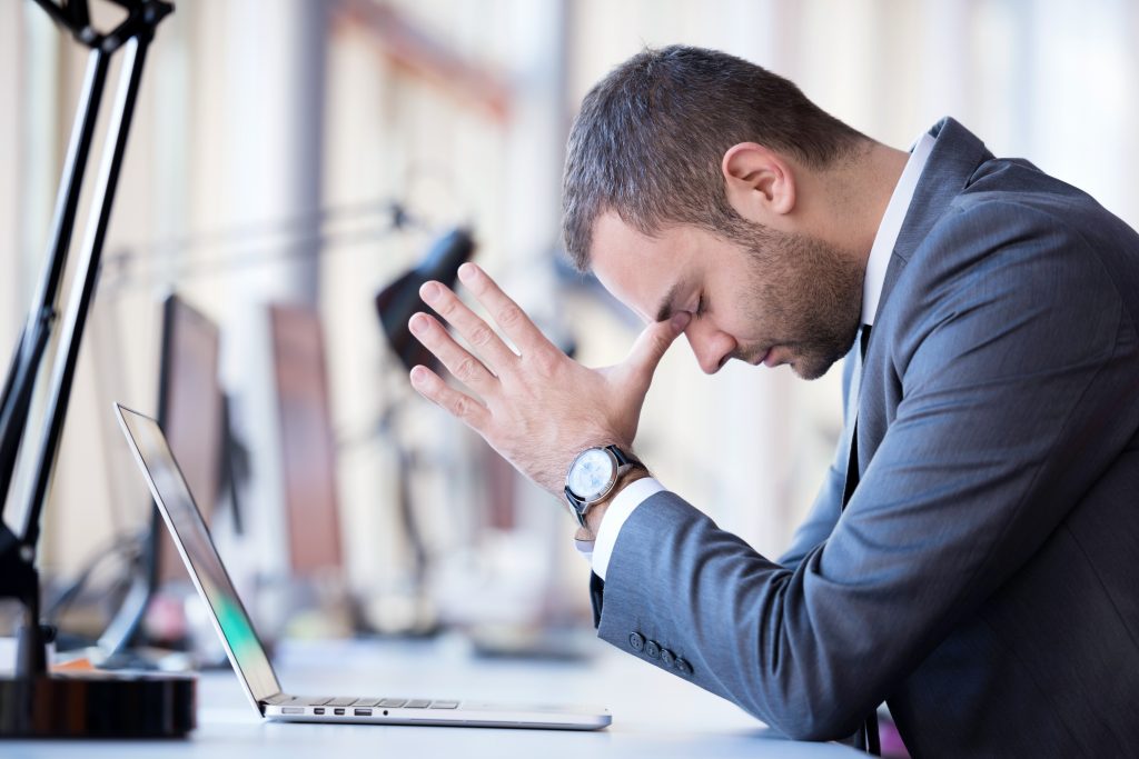 Person experiencing a headache