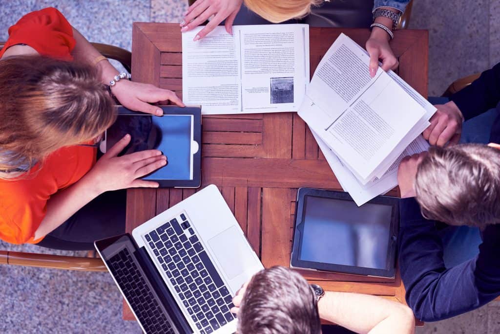 People studying