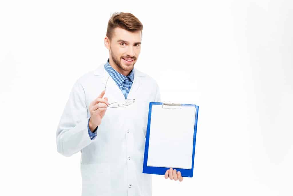 Doctor holding a clipboard