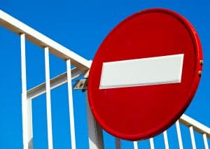 "Do not enter" sign
