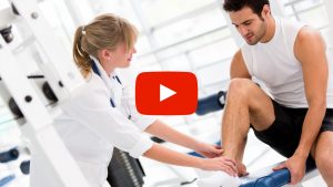 Patient receiving physical therapy