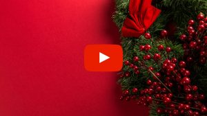 Wreath and holly berries