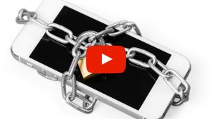 Smart phone locked in chains