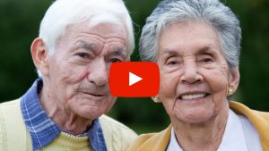 Smiling older couple