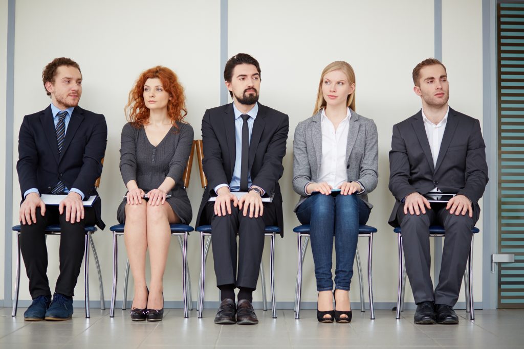 People sitting in a waiting room