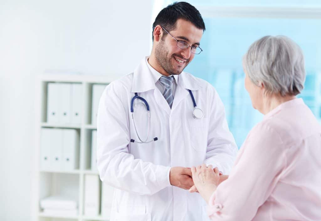 Doctor treating patient