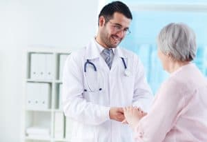 Doctor treating patient