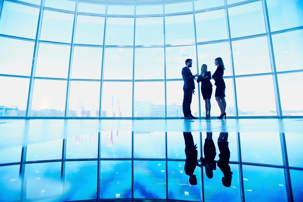 Business people talking