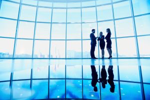 Business people talking