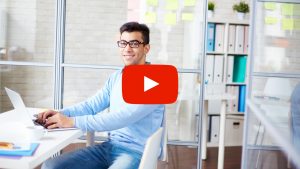 Person sitting at a desk