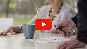 Person filling out a form
