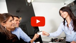 People paying with a credit card