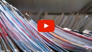 Medical records on a shelf