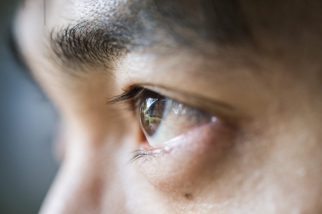 Close up of a person's eye
