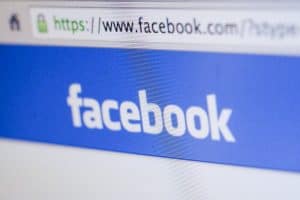 Facebook on a computer