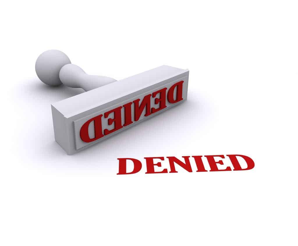 "Denied" stamp