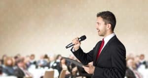 Person giving a presentation