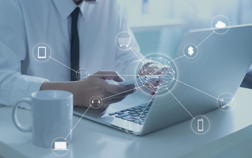 Person using technology